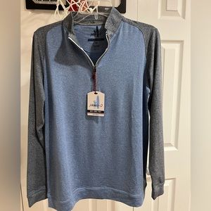 NWT Johnnie-O 3/4 zip long sleeve shirt prep-formance material. Size 16 boys
